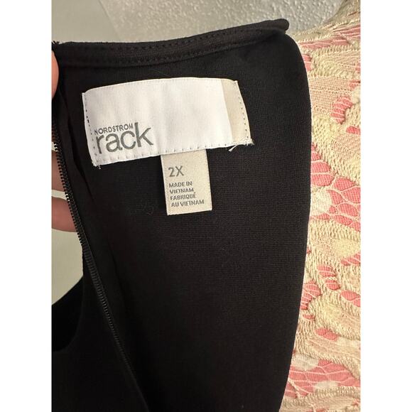 NWT Nordstrom Rack Essential Sleeveless Black Knee Length Sheath Dress Sz 2X - Picture 6 of 6